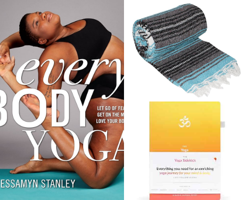 Yoga at home for plus sized beginners cover photo collage