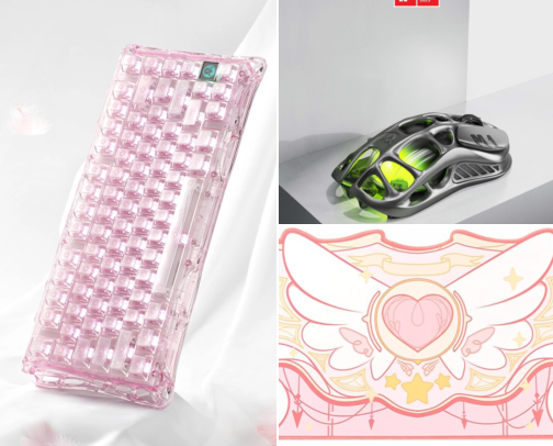 PC accessories but make it pink cover photo collage