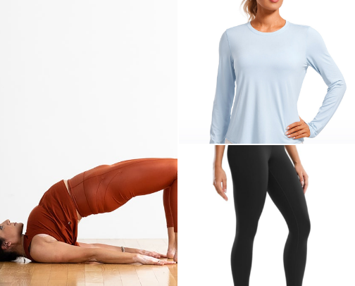 Yoga items cover photo collage