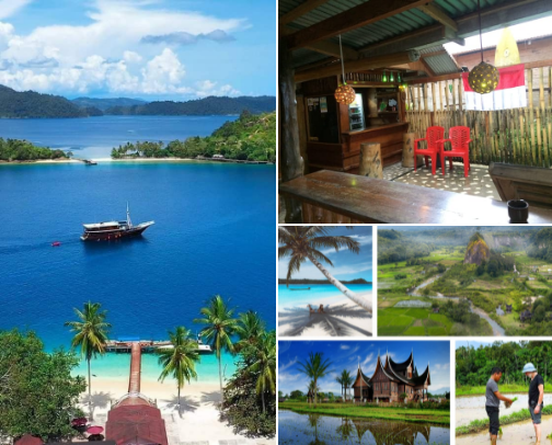 Paradise Spots in West Sumatra, Indonesia cover photo collage