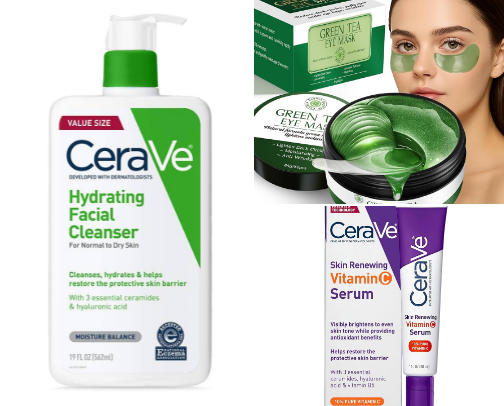 Glow Boosting Skincare Essentials cover photo collage