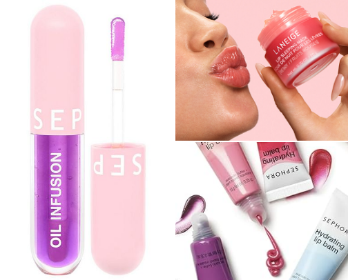 lip care cover photo collage