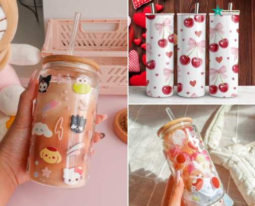 Cute Tumbler – Make Every Sip More Fun! ✨ cover photo collage
