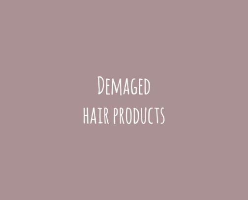 Demaged hair products cover photo collage