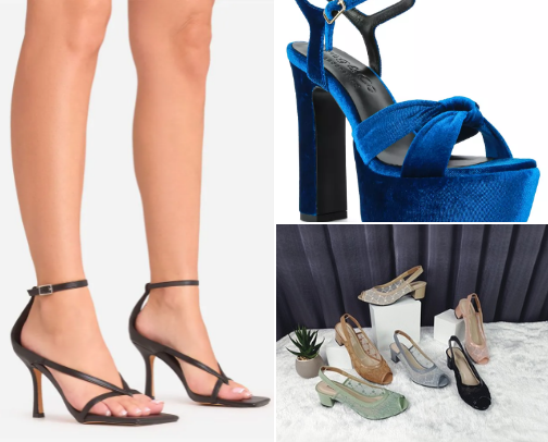 collection of shoes and sandals cover photo collage