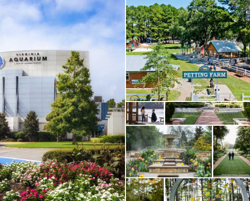 Family friendly things to do in Eastern Virginia 🫶🏼 (Virginia Beach, Norfolk, Chesapeake) cover photo collage