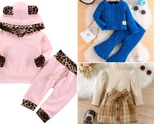 Baby cute outfits cover photo collage