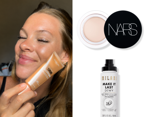 WHATS IN MY MAKEUP BAG cover photo collage