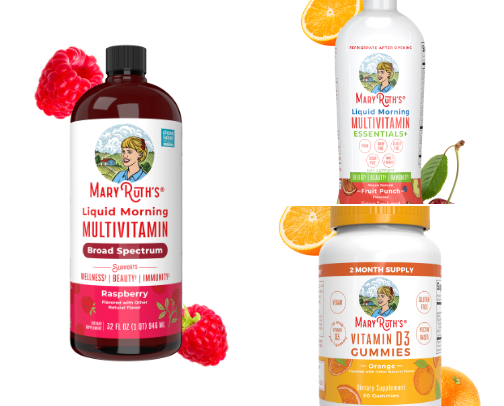MaryRuth Organics Vitamins & Supplements for Everyday Wellness cover photo collage