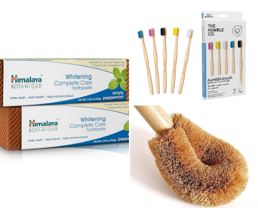 non-toxic bathroom essentials🪥🧼🧻 cover photo collage