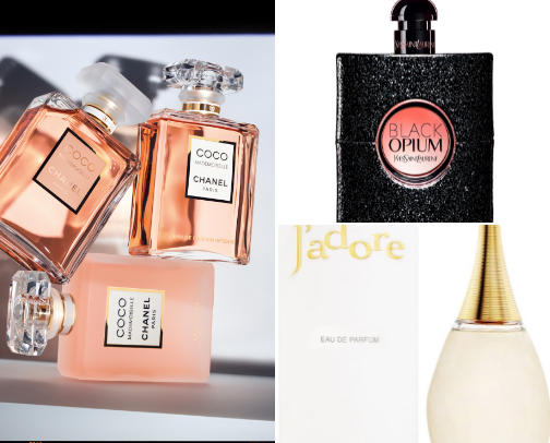 Women’s parfum cover photo collage