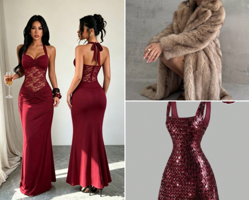 New Years 2027 outfit ideas cover photo collage