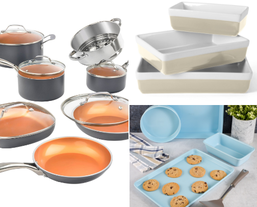 Cookware and bakeware cover photo collage