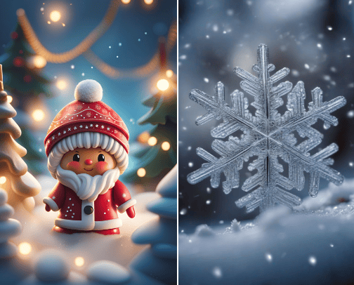 Free Printable Christmas Artwork cover photo collage