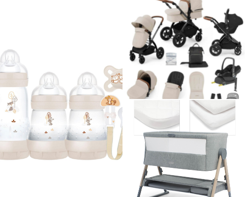baby essentials 🩵☁️ cover photo collage