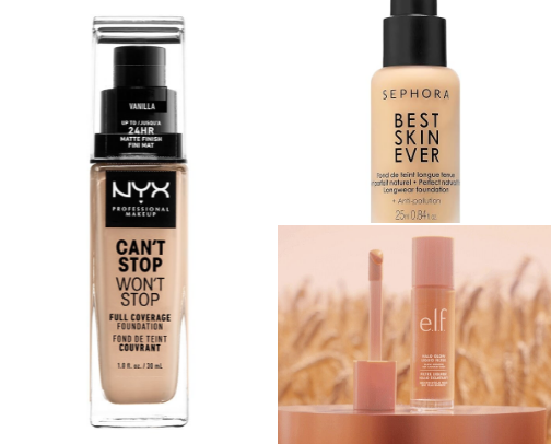 Affordable everyday makeup cover photo collage