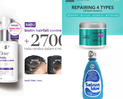 Hair treatments cover photo collage