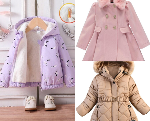 Cute Toddler Girls Winter Coats 👑🌺 cover photo collage