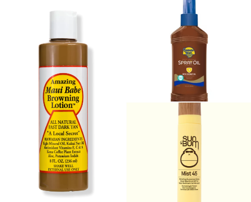 Tanning must haves ☀️🏖️ cover photo collage