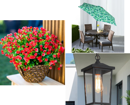 Outdoor Essentials That Will Give Your Space a Glow Up cover photo collage