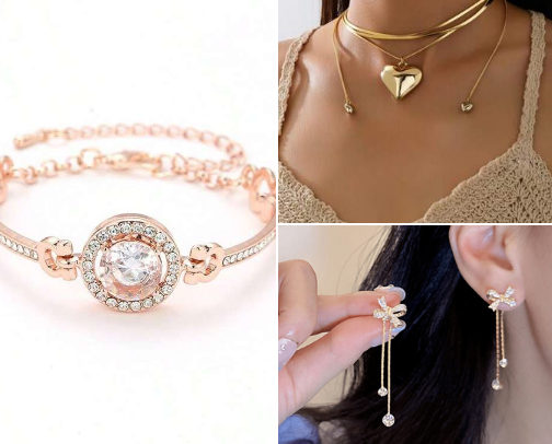 Affordable Shein jewelry cover photo collage