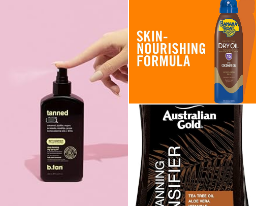 “Everything You Need for the Perfect Banana Tan cover photo collage
