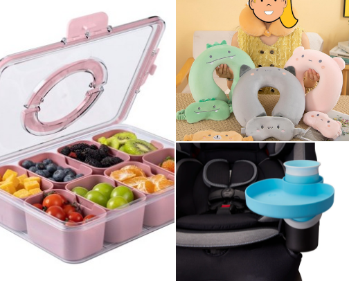 Car Gadgets & Hacks for Travel with Kids cover photo collage