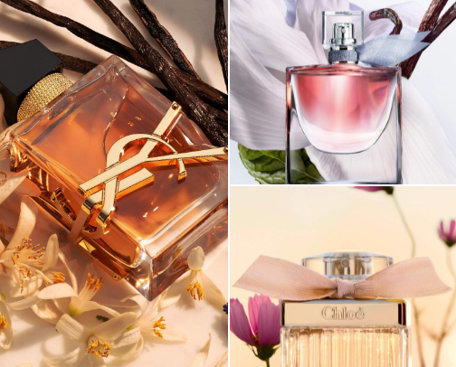 My favorite women’s perfumes cover photo collage