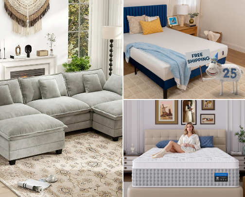 “Transform your living space in style — where comfort meets luxury!” cover photo collage