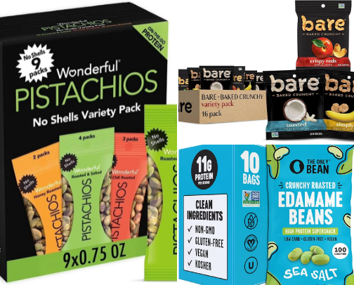 Affordable healthy snacks from Amazon! cover photo collage