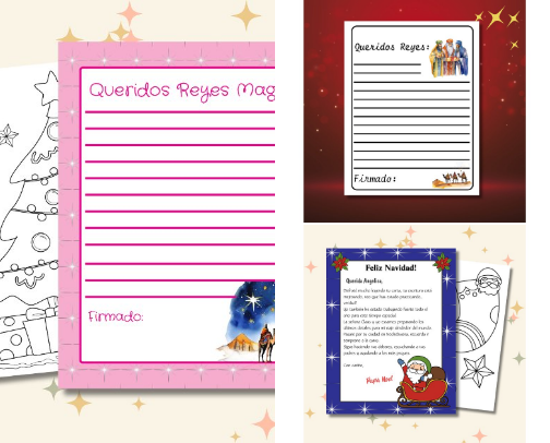 Spanish Letters to/from Santa & Wise Men cover photo collage