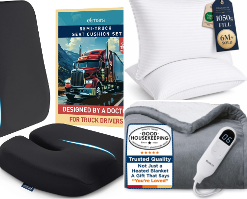 Truck Driver Must Haves: Cab Comfort 🛏️ cover photo collage