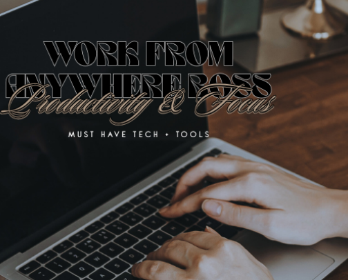 Work From Anywhere Boss – Productivity & Focus Must Haves cover photo collage