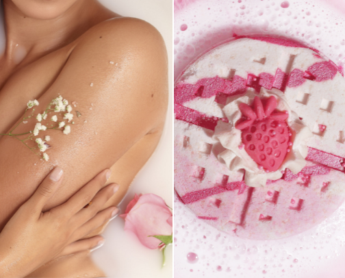Spa-Inspired Shower & Bath Essentials cover photo collage