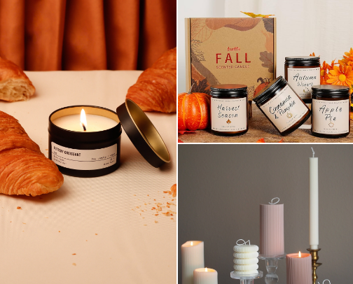"Explore My Candle Collection" cover photo collage