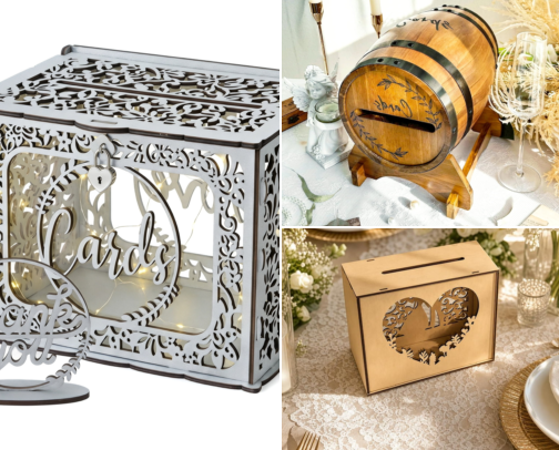 Wedding Card Boxes I Wish I Had Before Guests Stuffed Envelopes in My Purse cover photo collage
