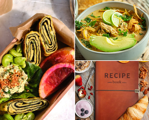 Popular cooking books cover photo collage