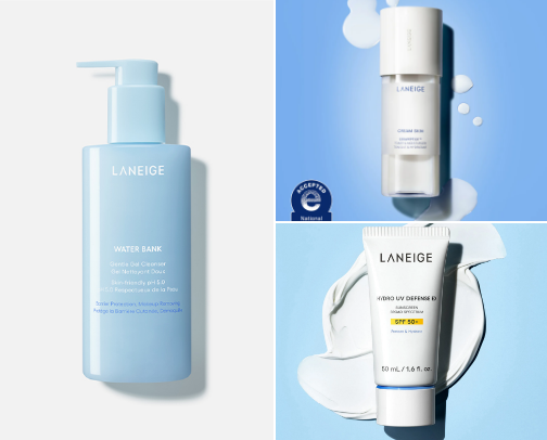 Spring skincare cover photo collage