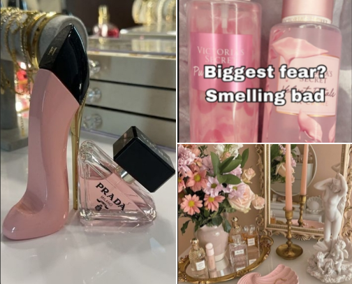 popular woman's fragrances cover photo collage