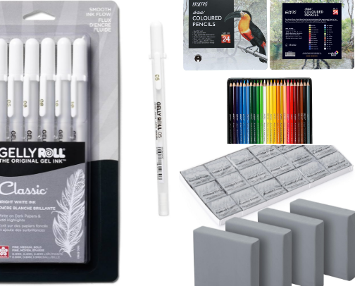Must have Art Materials 🎨 cover photo collage