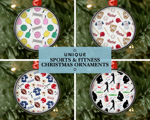 Unique Sports & Fitness Christmas Ornaments cover photo collage