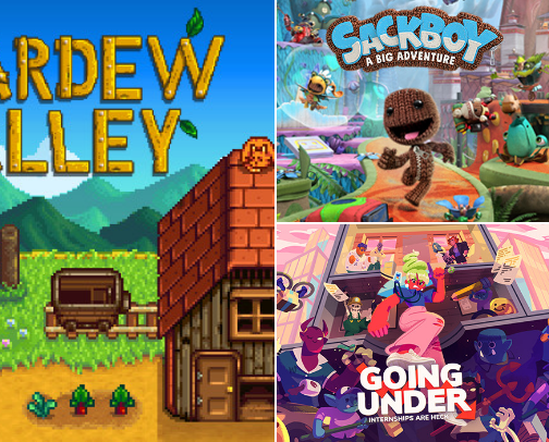 Games with Colorful Visuals! cover photo collage