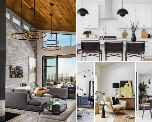 Matte Black Accents for Interiors cover photo collage