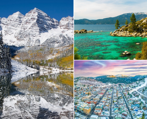 Dreamy Snowy Travel Places in the USA You Need to Experience cover photo collage