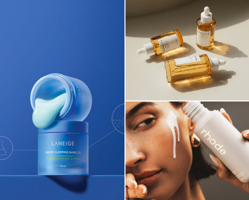 Essential skincare products for people who want clear skin cover photo collage