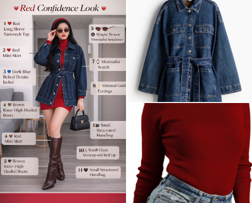 ❤️ Red Confidence Look – The Way I Styled It cover photo collage