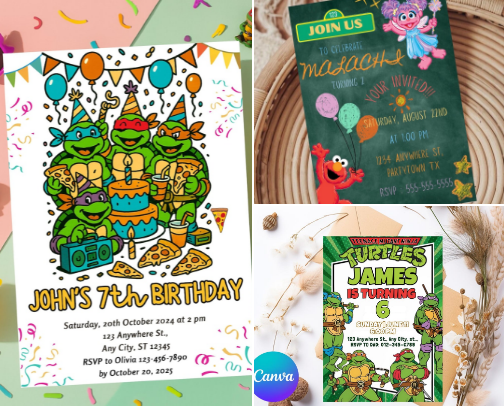 Kid Birthday themes 🎈🥳🎂 cover photo collage