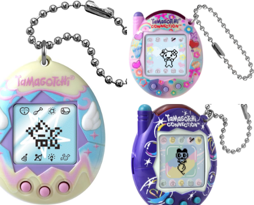 TAMOGATCHI TREASURE TROVE: the full collection, it's each of the classic tamogatchi pets!! cover photo collage
