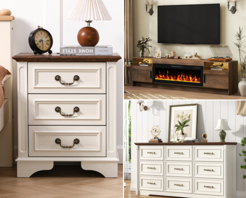 Affordable and beautiful furniture and home decor 🛏️ cover photo collage