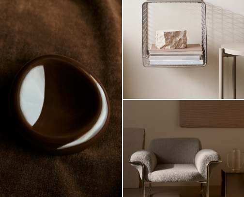affordable mid century modern h&m home finds cover photo collage